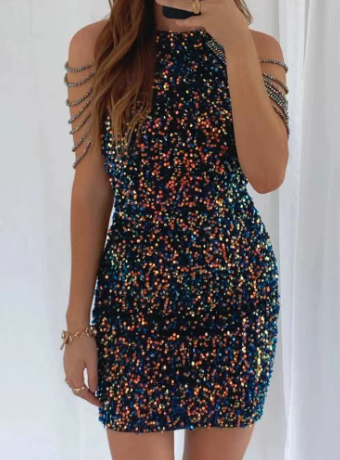 Fringe Evening Dress