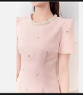 Rhinestone Round Neck dress