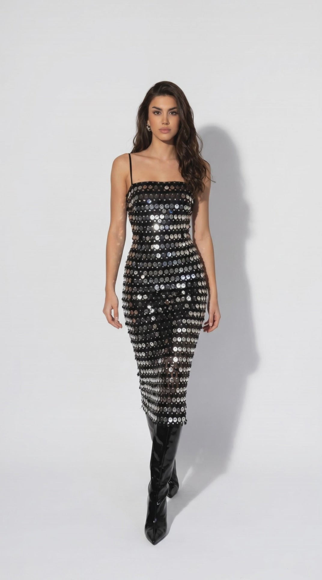 Spaghetti Strap Sequin Dress