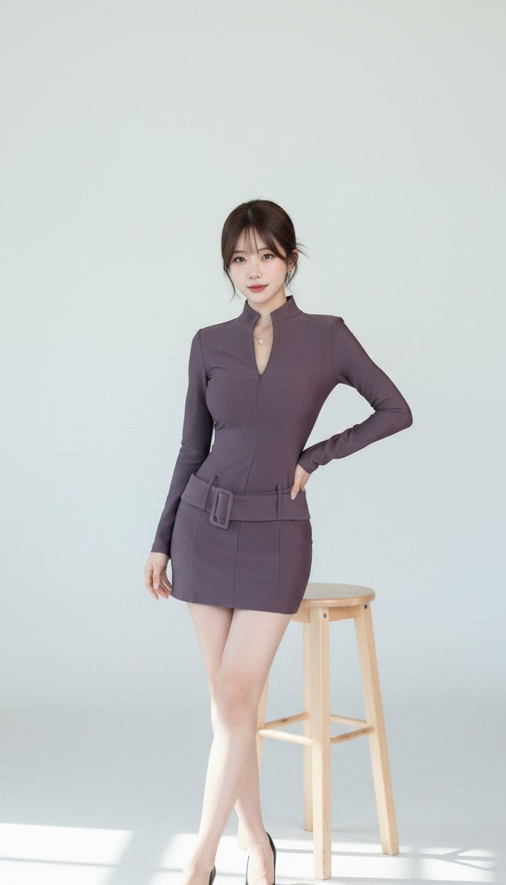 Purple Bodycon Dress